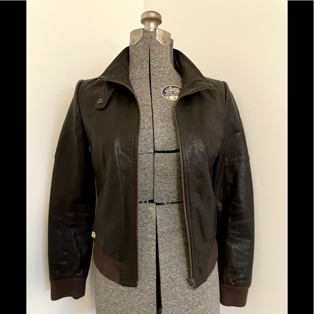 Soia & Kyo Leather Bomber Jacket